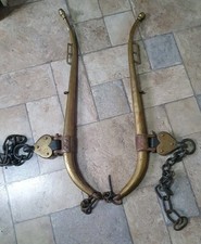 Pair Brass Metal  Horse Hames 