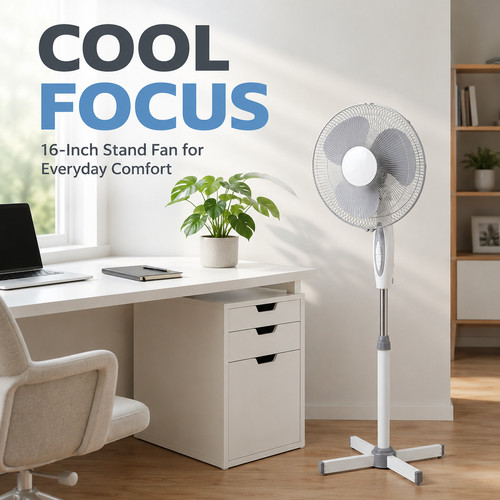 Fan pedestal oscillating - 16”,