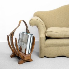 Brutalist Elm Magazine Rack by