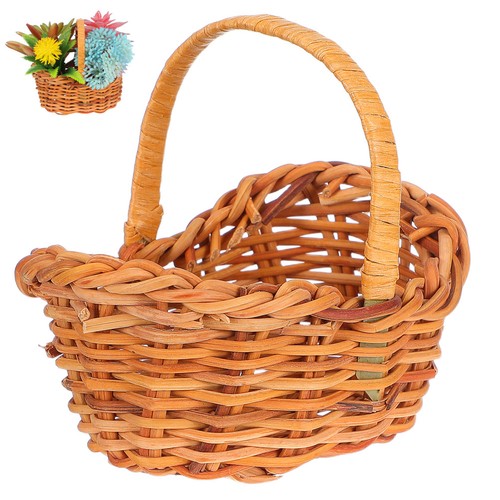 Flower girl basket - basket, straw