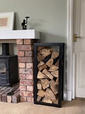 Log Stand 90x40x25cm Black