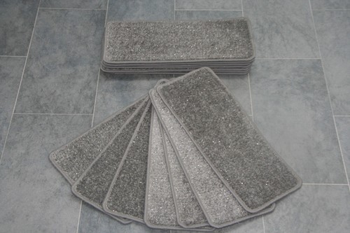 Grey glitter carpet stair - glitter,