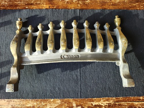 Brass fire grate fret front - fire,
