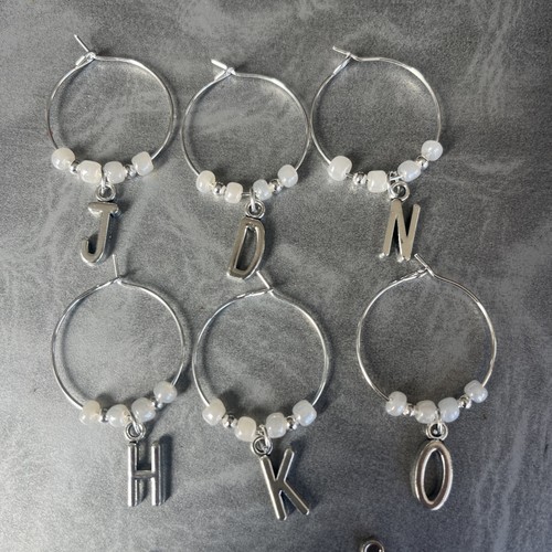 Personalised wine glass charms - wine,