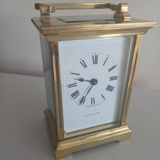 Vintage "Mappin & Webb" London retailed 8 day Brass Carriage Clock. G/W/Order.