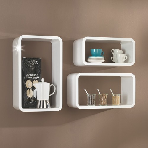 Floating shelves wall cube set - floating,