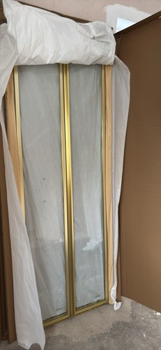 Gold brushed aluminium framed - gold,