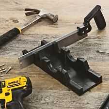 2 Pcs Black Precision Plastic Metal Angled Straight Cut Mitre Box Sawing Saw Set