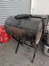 Professional Oil Drum BBQ Jerk Pan With Removable Legs & Thermometer And gloves