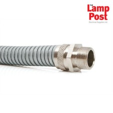 Galvanised Steel Flexible Conduit 10m Conduit & 10 Swivel Glands Contractor Pack