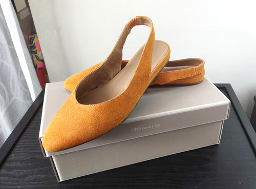 Ladies slingback suede - , leather