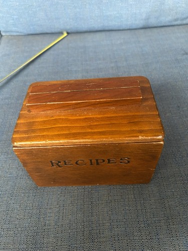Vintage recipe file box - vintage,
