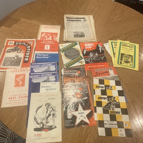 Vintage speedway programmes - speedway,