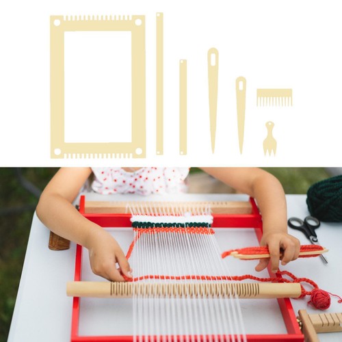Wood weaving loom kit - wood,