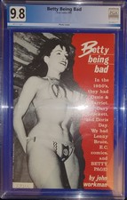 BETTY BEING BAD NN VERY RARE 9.8 GRADED DAVE STEVENS CENTERFOLD BETTIE PAGE 1990