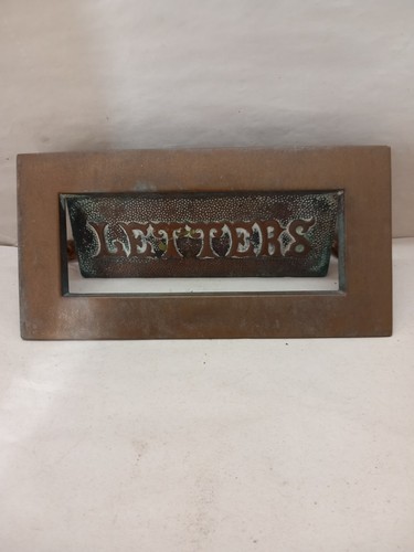 Vintage brass letter box - box, by