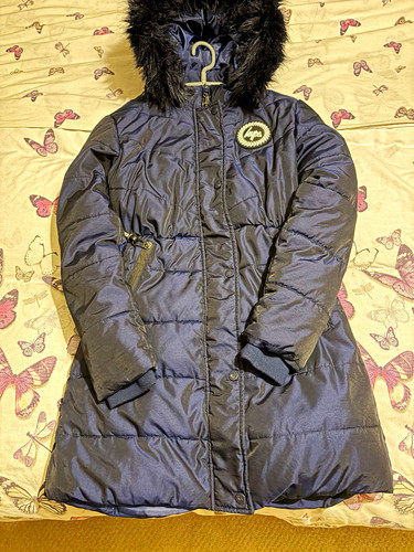Hype navy long - puffer, coat