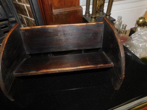 Vintage wooden stained small - wooden,