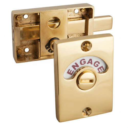 Indicator bolt brass - brass, lock