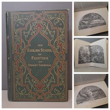 1885 Art Book THE ENGLISH SCHOOL of PAINTING Ernest Chesneau Old Masters 140 yrs
