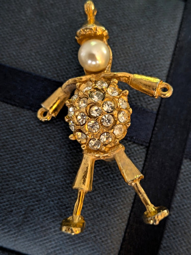 Vintage gold tone figure - tone,
