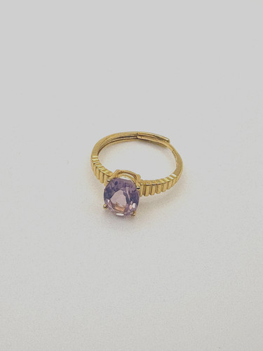 Natural lavender amethyst ring - natural,