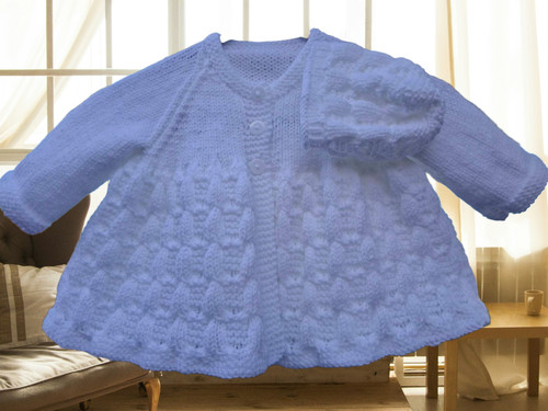 Hand knitted white matinee