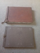 2X VINTAGE BROWN PHOTO ALBUMS