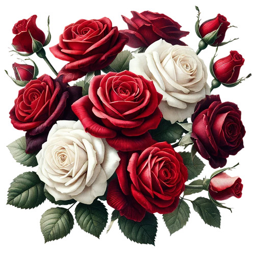 Tea rose bouquet vinyl sticker - tea,