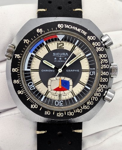 Vintage sicura chronographe - sicura,