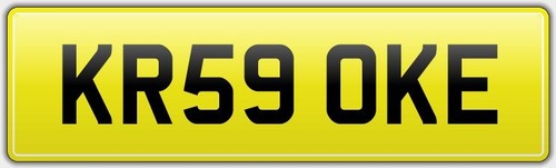 Karaoke number plate kr59 - number,