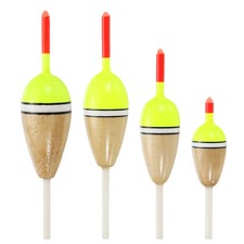 Fishing Floats Rigs 4 Sizes, 4 Pack Oval Fishing Bobber Gear, Red/Yellow