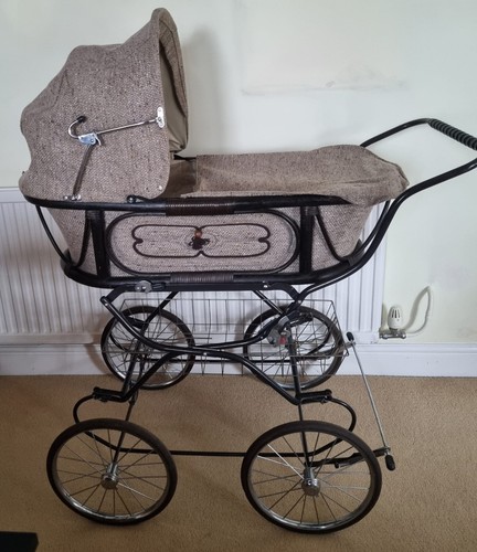 Vintage wooden frame pram - vintage,