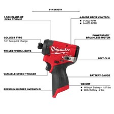Milwaukee M12 FUEL 1/4" Hex