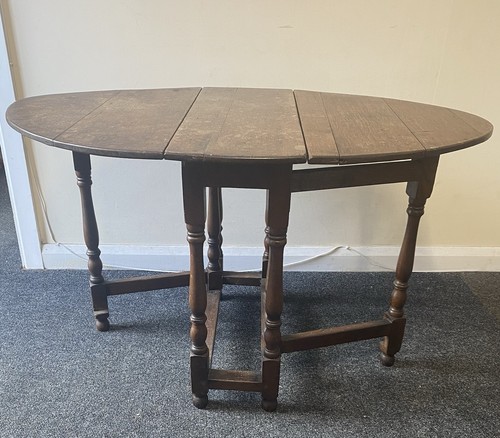 Small antique oak drop leaf - antique,