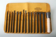 Italian Stone Carving Fire-Sharp Carbon Steel 16pc Full Chisel Set with Hammer
