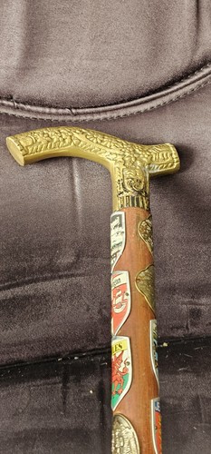 Antique brass handle walking - antique,
