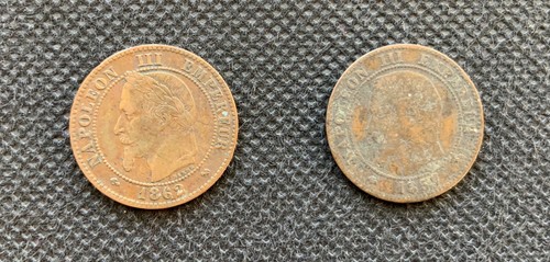 France centimes coins - coins,