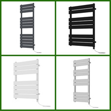 Prefilled Electric Heated Towel Rail Manual Radiator Flat Panel Warmer Ladder