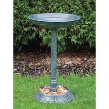 Traditional Ornamental Garden Pedestal Bird Bath Outdoor Water