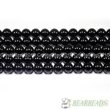 Natural Black Onyx Gemstones Round Beads 2mm 3mm 4mm 5mm 6mm 8mm 10mm 12mm 15.5"