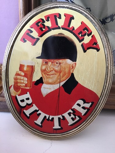 Tetley bitter metal brass - ,