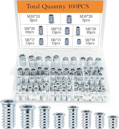 100 pieces mixed pack threaded - 100,