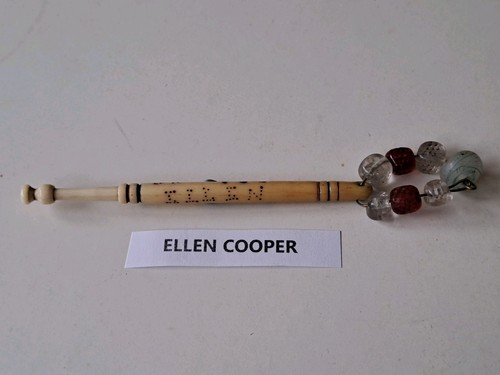 Antique bone lace bobbin with - antique,