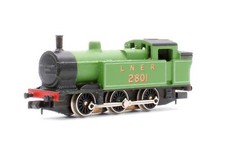 GRAHAM FARISH 'N' GAUGE 1702 LNER GREEN 0-6-0T #2801 GENERAL PURPOPSE LOCOMOTIVE