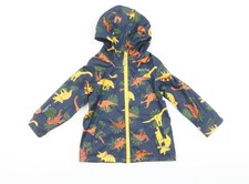 Mountain Warehouse Boys Blue Dinosaur Waterproof Rain Coat Jacket 3-4 Years