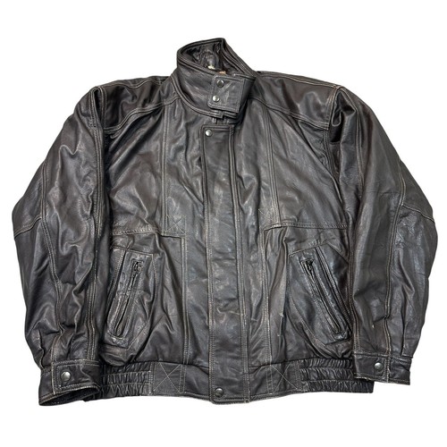 Vintage real leather bomber - real,