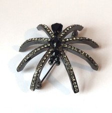 Butler and Wilson Black  Crystal Spider Brooch SMALL NEW HALLOWEEN