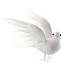 Flying White Doves - 12cm Long