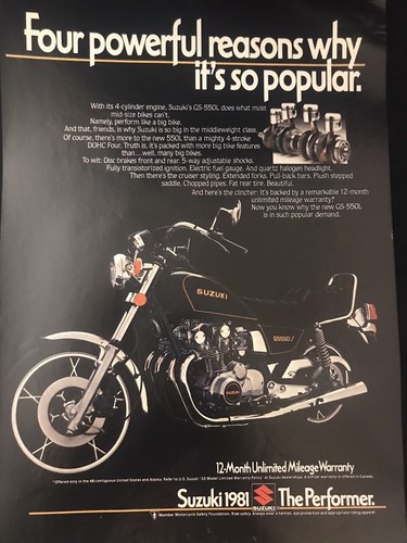 1981 suzuki gs550l motorcycle - 1981,